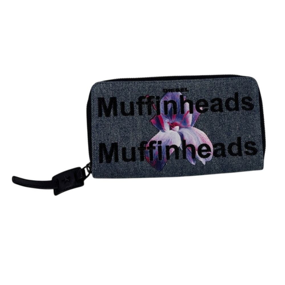 *B60 DIESEL Denim Zip Around Wallet